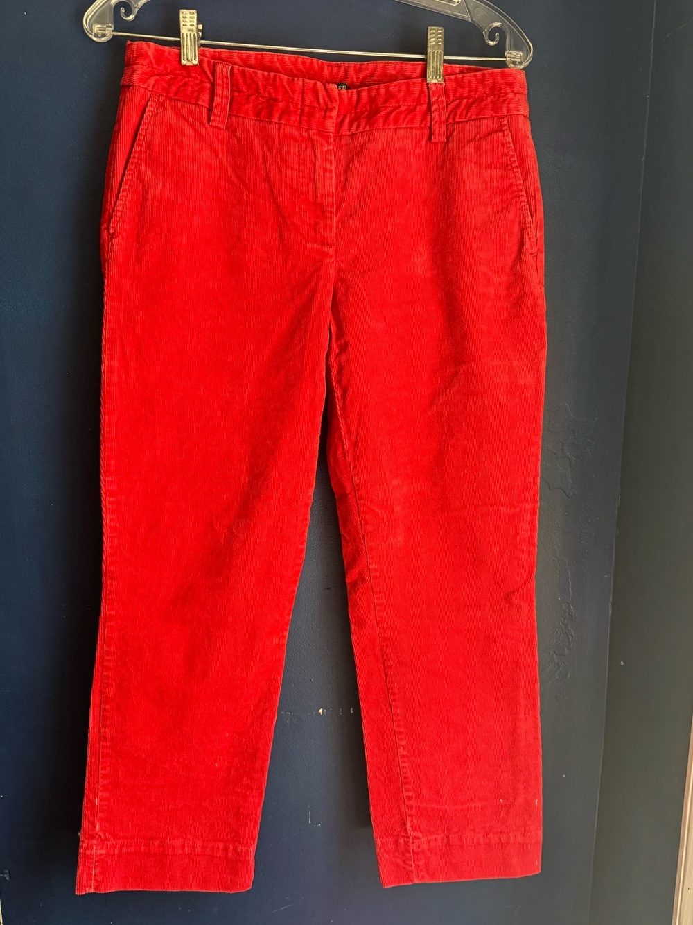 J. Crew Women’s Bright Red Corduroy Stretch Pants